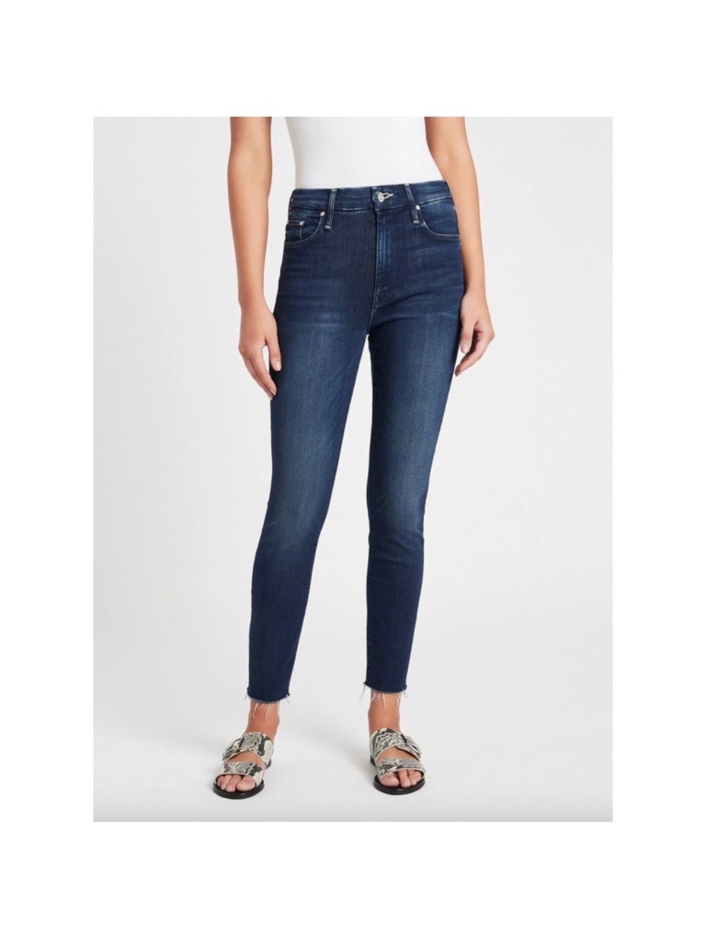 MOTHER Dark Indigo High-Rise Looker Skinny Jeans Size 27